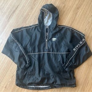 gtm sportswear black kstate lined windbreaker